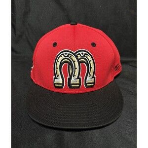 Billings Mustangs OC Sports Sz 7 Pioneer League Hat Cap Red Black Horseshoe MILB